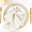 5 Pack Polyester 20"x20" Napkins Ivory - Wrinkle Resistant & Easy Care Cloth Napkins - Linen Luxes