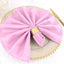 5 Pack Polyester 20"x20" Napkins Pink - Wrinkle Resistant & Easy Care Cloth Napkins - Linen Luxes