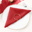 5 Pack Polyester 20"x20" Napkins Red - Wrinkle Resistant & Easy Care Cloth Napkins - Linen Luxes