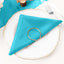 5 Pack Polyester 20"x20" Napkins Turquoise - Wrinkle Resistant & Easy Care Cloth Napkins - Linen Luxes