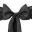 5 Pack Polyester Chair Sashes Black - Subtle Elegance for Special Occasions 6"x108" - Linen Luxes
