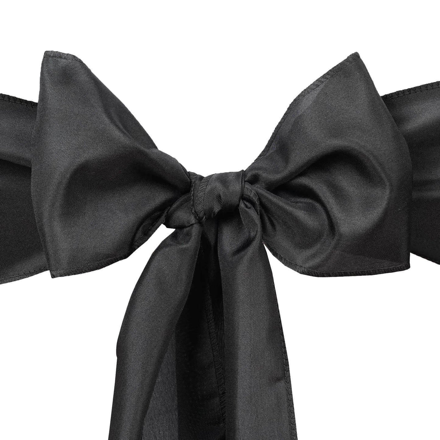 5 Pack Polyester Chair Sashes Black - Subtle Elegance for Special Occasions 6"x108" - Linen Luxes