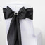 5 Pack Polyester Chair Sashes Black - Subtle Elegance for Special Occasions 6"x108" - Linen Luxes