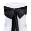 5 Pack Polyester Chair Sashes Black - Subtle Elegance for Special Occasions 6"x108" - Linen Luxes