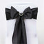 5 Pack Polyester Chair Sashes Black - Subtle Elegance for Special Occasions 6"x108" - Linen Luxes