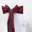 5 Pack Polyester Chair Sashes Burgundy 6"x108" - Linen Luxes