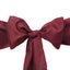 5 Pack Polyester Chair Sashes Burgundy 6"x108" - Linen Luxes
