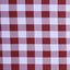5 Pack Polyester Chair Sashes Burgundy/White Buffalo Plaid - Durable & Reusable Chair Bows 6"x108" - Linen Luxes