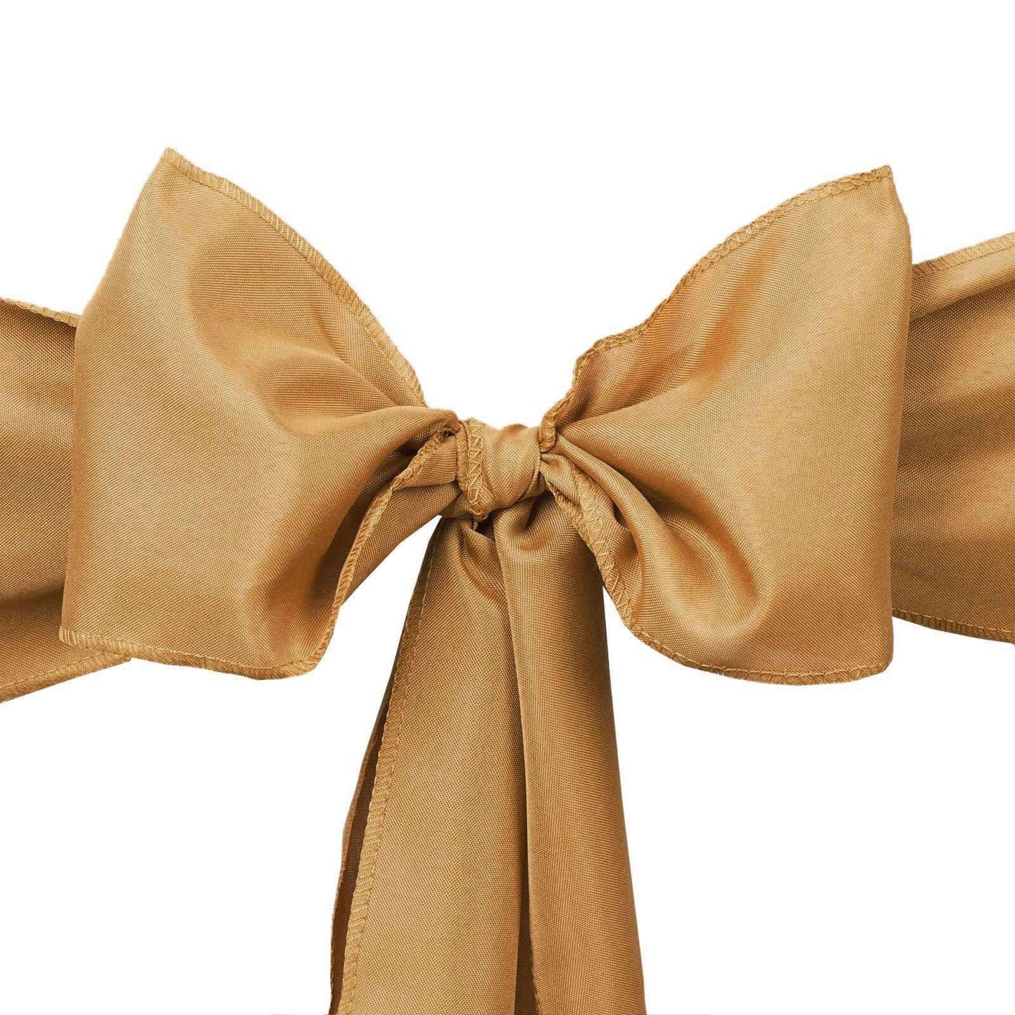5 Pack Polyester Chair Sashes Gold - Subtle Elegance for Special Occasions 6"x108" - Linen Luxes