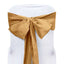 5 Pack Polyester Chair Sashes Gold - Subtle Elegance for Special Occasions 6"x108" - Linen Luxes