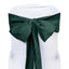 5 Pack Polyester Chair Sashes Hunter Emerald Green 6"x108" - Linen Luxes