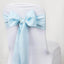 5 Pack Polyester Chair Sashes Light Blue 6"x108" - Linen Luxes