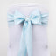 5 Pack Polyester Chair Sashes Light Blue 6"x108" - Linen Luxes