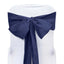 5 Pack Polyester Chair Sashes Navy Blue 6"x108" - Linen Luxes