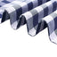 5 Pack Polyester Chair Sashes Navy Blue/White Buffalo Plaid - Durable & Reusable Chair Bows 6"x108" - Linen Luxes