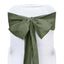 5 Pack Polyester Chair Sashes Olive Green 6"x108" - Linen Luxes