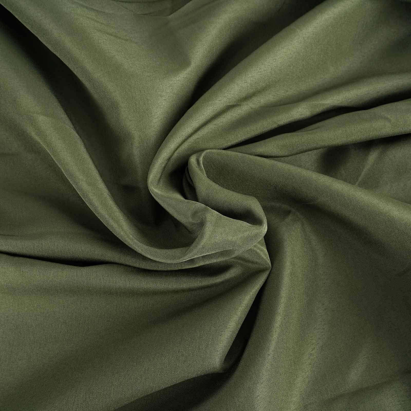 5 Pack Polyester Chair Sashes Olive Green 6"x108" - Linen Luxes