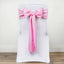 5 Pack Polyester Chair Sashes Pink 6"x108" - Linen Luxes