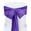 5 Pack Polyester Chair Sashes Purple 6"x108" - Linen Luxes