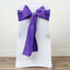 5 Pack Polyester Chair Sashes Purple 6"x108" - Linen Luxes