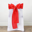 5 Pack Polyester Chair Sashes Red 6"x108" - Linen Luxes