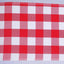 5 Pack Polyester Chair Sashes Red/White Buffalo Plaid - Durable & Reusable Chair Bows 6"x108" - Linen Luxes