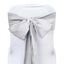 5 Pack Polyester Chair Sashes Silver 6"x108" - Linen Luxes