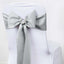 5 Pack Polyester Chair Sashes Silver 6"x108" - Linen Luxes