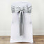 5 Pack Polyester Chair Sashes Silver 6"x108" - Linen Luxes