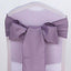 5 Pack Polyester Chair Sashes Violet Amethyst 6"x108" - Linen Luxes