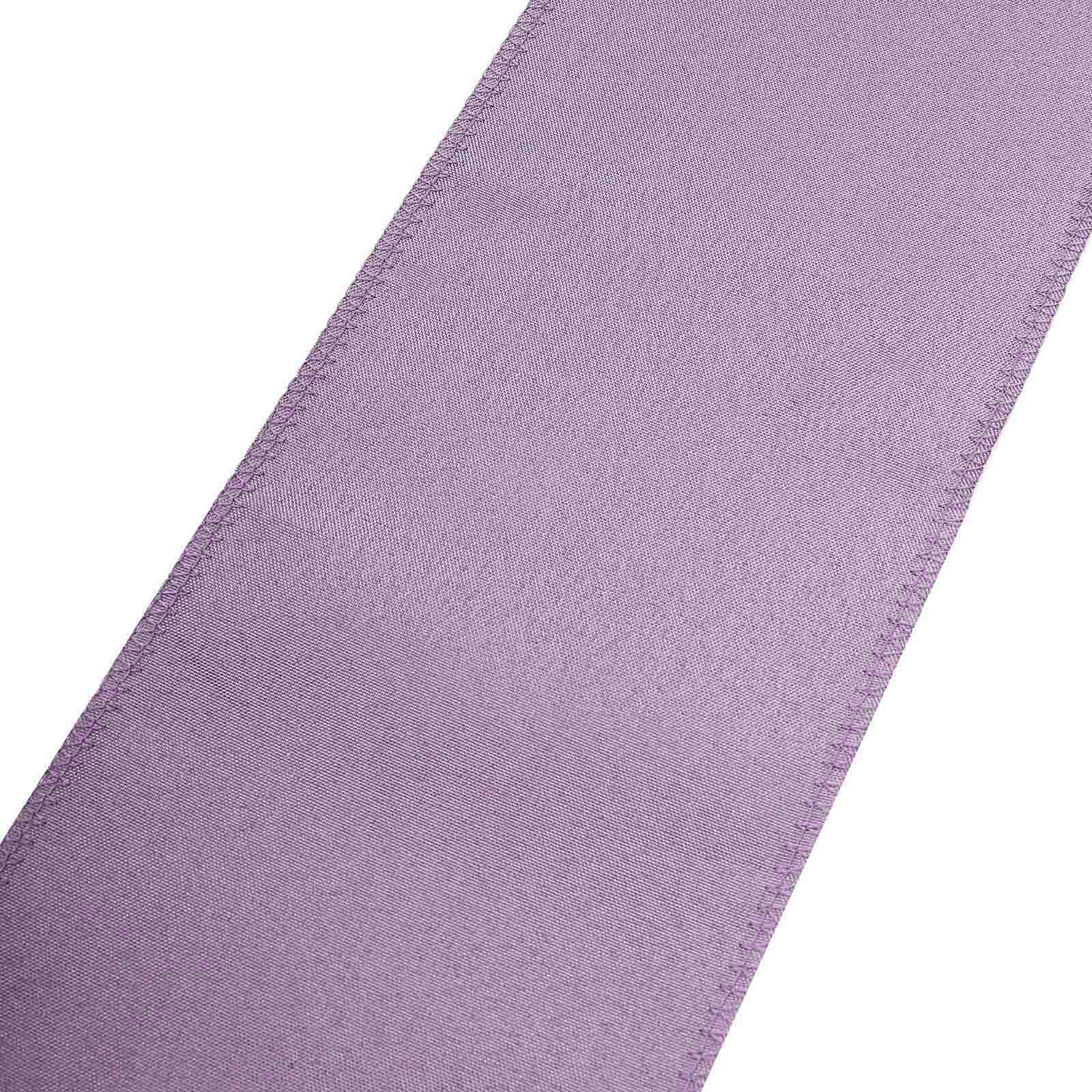 5 Pack Polyester Chair Sashes Violet Amethyst 6"x108" - Linen Luxes