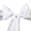 5 Pack Polyester Chair Sashes White - Subtle Elegance for Special Occasions 6"x108" - Linen Luxes