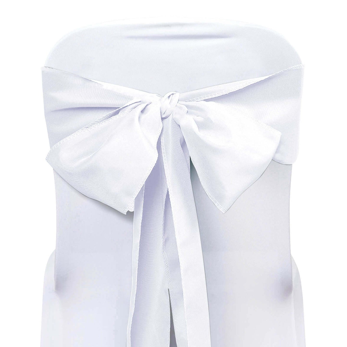 5 Pack Polyester Chair Sashes White - Subtle Elegance for Special Occasions 6"x108" - Linen Luxes
