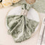 5 Pack Premium Crushed Velvet 20"x20" Napkins Sage Green - Rich & Textured Finish Dinner Napkins
