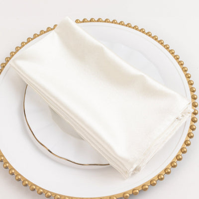 5 Pack Scuba 20"x20" Napkins Shimmer Pearl White - Dazzling Cloth Napkins