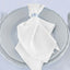5 Pack Scuba 20"x20" Napkins White - Durable & Reusable Dinner Napkins for a Polished Tablescape