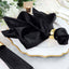 5 Pack Premium Velvet 20"x20" Napkins Black - Soft Sheen Finish Cloth Napkins for Upscale Gatherings - Linen Luxes