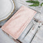 5 Pack Premium Velvet 20"x20" Napkins Blush - Soft Sheen Finish Cloth Napkins - Linen Luxes
