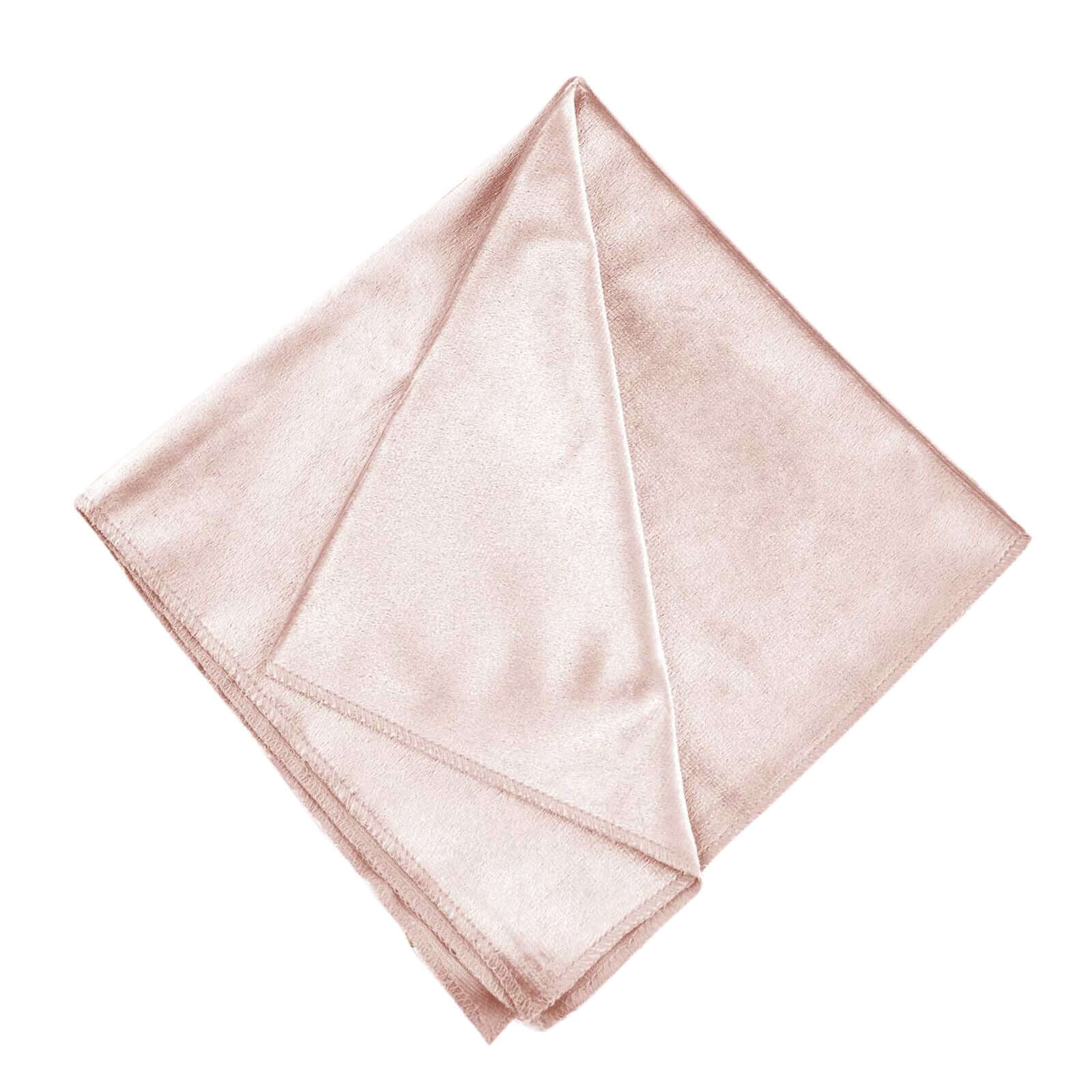 5 Pack Premium Velvet 20"x20" Napkins Blush - Soft Sheen Finish Cloth Napkins - Linen Luxes