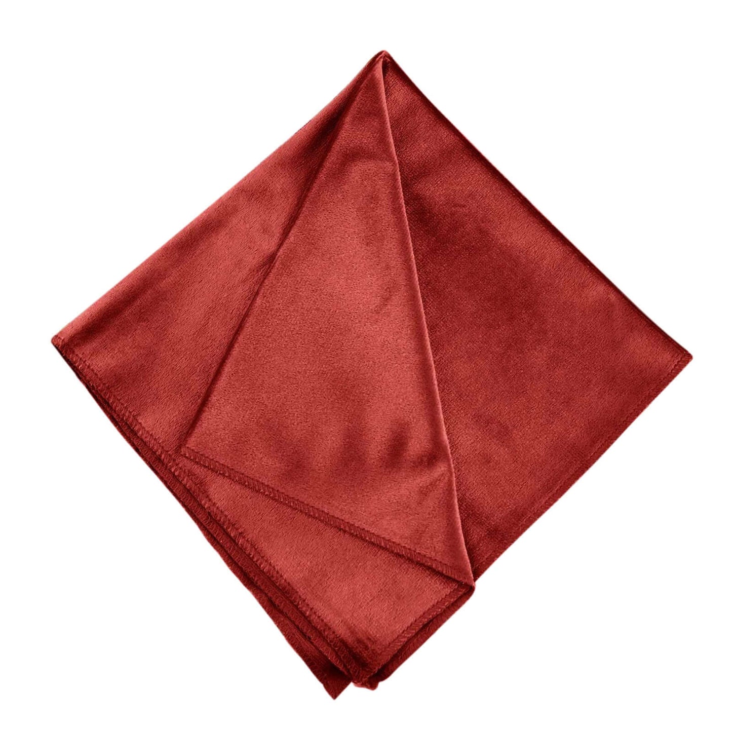 5 Pack Premium Velvet 20"x20" Napkins Burgundy - Soft Sheen Finish Cloth Napkins - Linen Luxes