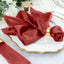 5 Pack Premium Velvet 20"x20" Napkins Burgundy - Soft Sheen Finish Cloth Napkins - Linen Luxes