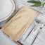5 Pack Premium Velvet 20"x20" Napkins Champagne - Soft Sheen Finish Cloth Napkins - Linen Luxes