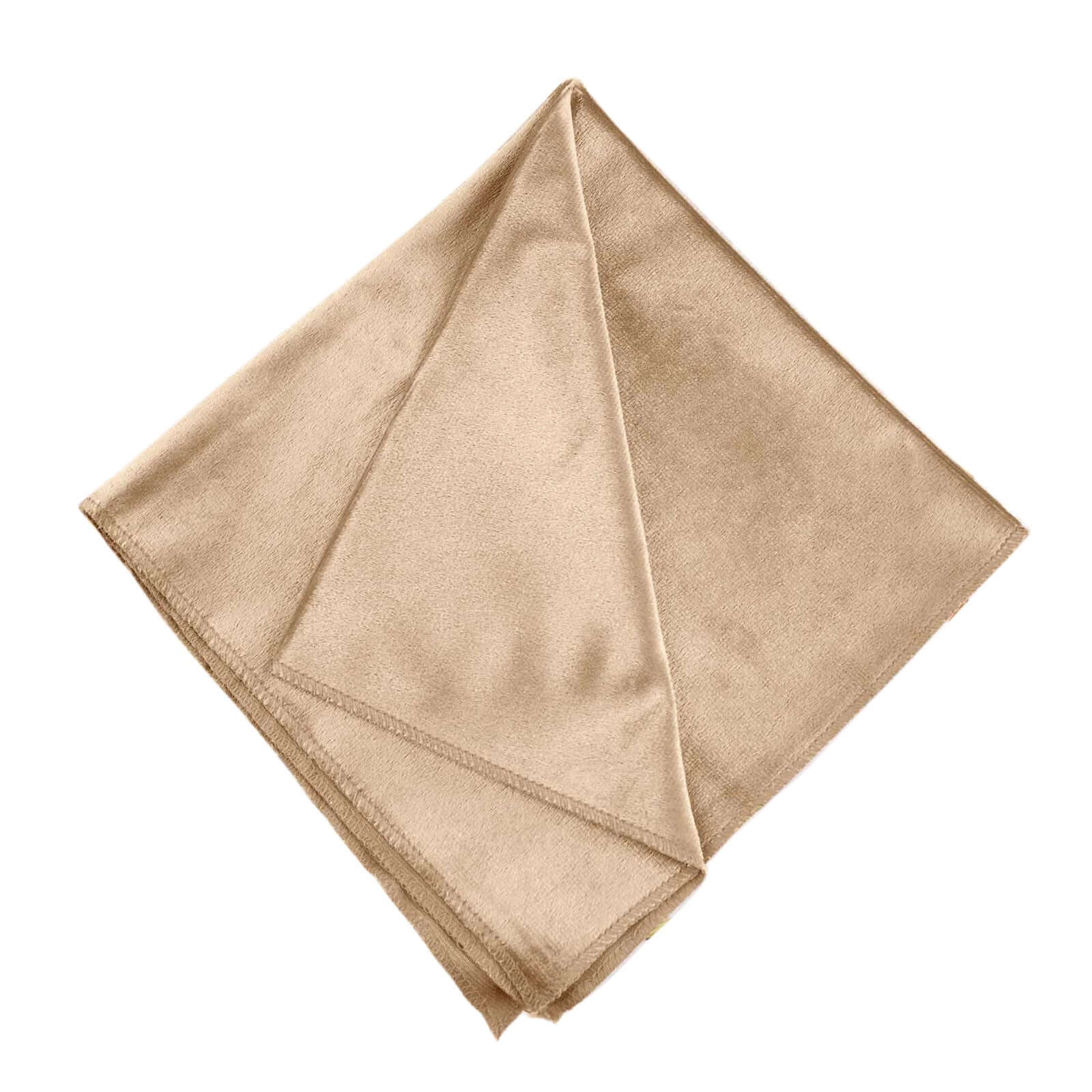 5 Pack Premium Velvet 20"x20" Napkins Champagne - Soft Sheen Finish Cloth Napkins - Linen Luxes