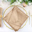 5 Pack Premium Velvet 20"x20" Napkins Champagne - Soft Sheen Finish Cloth Napkins - Linen Luxes