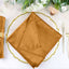 5 Pack Premium Velvet 20"x20" Napkins Gold - Soft Sheen Finish Cloth Napkins for Upscale Gatherings - Linen Luxes