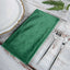 5 Pack Premium Velvet 20"x20" Napkins Hunter Emerald Green - Soft Sheen Finish Cloth Napkins - Linen Luxes