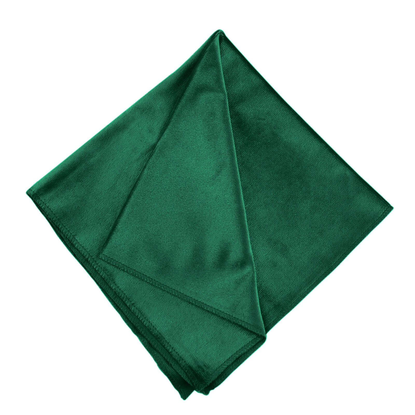5 Pack Premium Velvet 20"x20" Napkins Hunter Emerald Green - Soft Sheen Finish Cloth Napkins - Linen Luxes