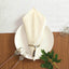 5 Pack Premium Velvet 20"x20" Napkins Ivory - Soft Sheen Finish Cloth Napkins - Linen Luxes