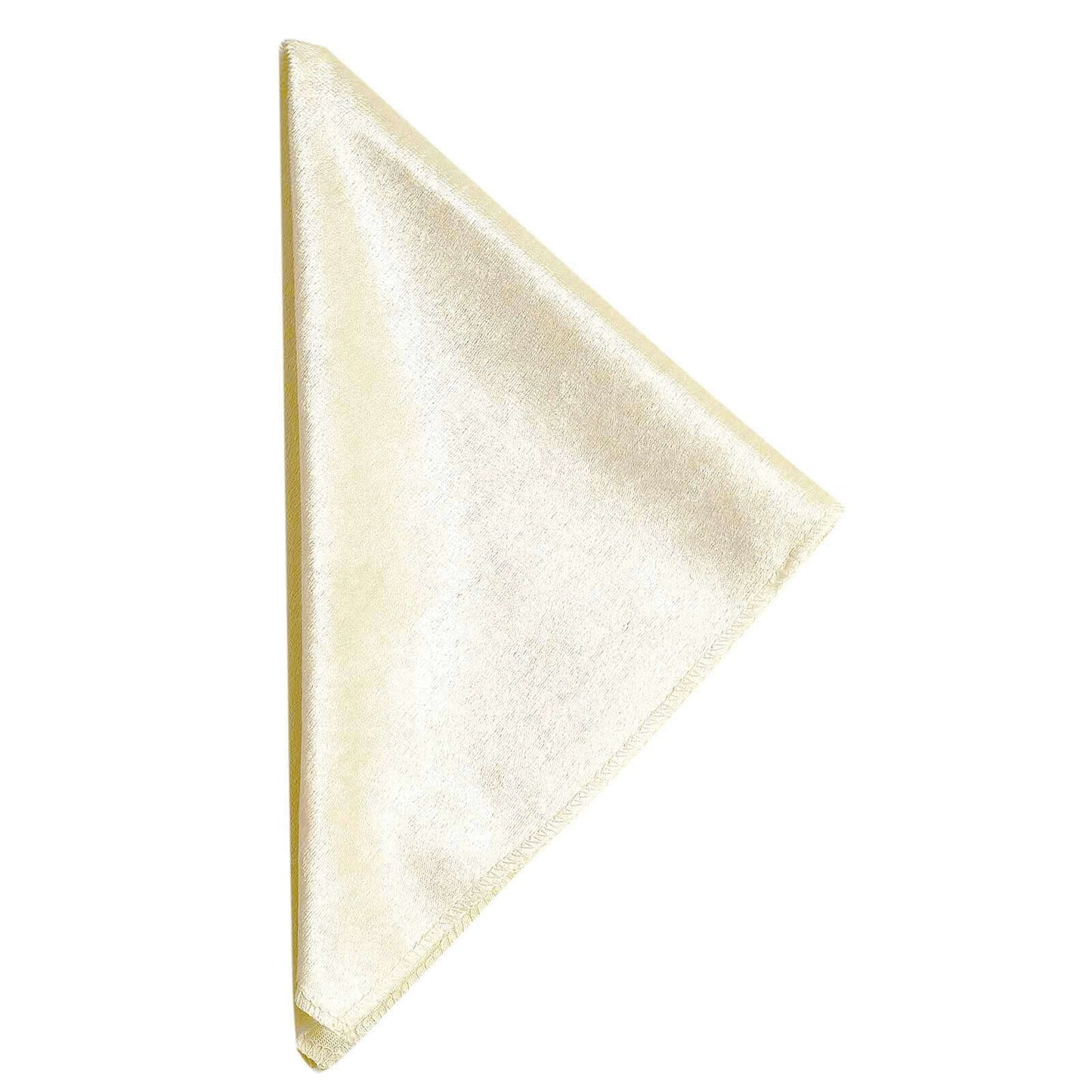 5 Pack Premium Velvet 20"x20" Napkins Ivory - Soft Sheen Finish Cloth Napkins - Linen Luxes