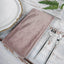 5 Pack Premium Velvet 20"x20" Napkins Mauve - Soft Sheen Finish Cloth Napkins - Linen Luxes